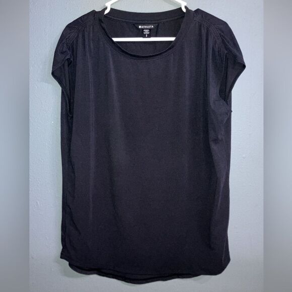Athleta Women's Classic Black Short Sleeve Oversized Tee Small - Picture 1 of 2